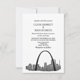 Faire-part de mariage Cityscape St Louis Skyline