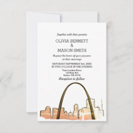 Faire-part de mariage Cityscape St Louis Skyline