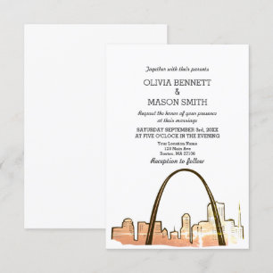 Faire-part de mariage Cityscape St Louis Skyline