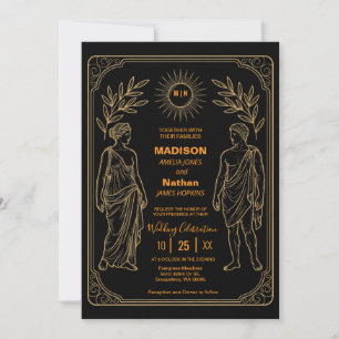 Faire-part de mariage Classical Gold Élégance roma
