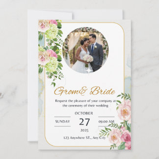 Faire-part de mariage classique en verre | Personn
