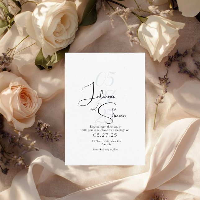 Faire-part de mariage classique et moderne (Classic & classy wedding invitation)