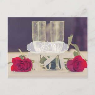Faire-part de mariage classique RSVP avec photo