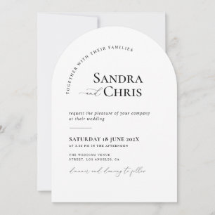 faire-part de mariage classique tendance noir et b