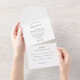 Faire-Part de Mariage Classique Traditionnel Tout-