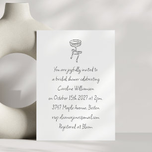 Faire-part de Mariage Cocktail avec Ruban Personna