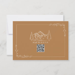 Faire-part de mariage Code QR Goldenrod Montagnes 