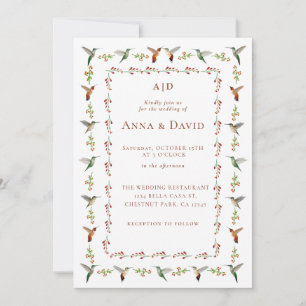 Faire-part de mariage colibri