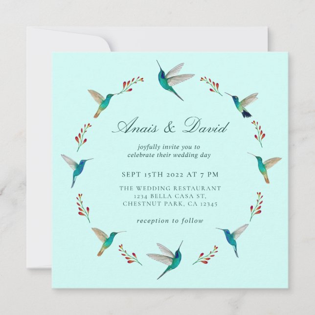 Faire-part de mariage Colibri (Devant)