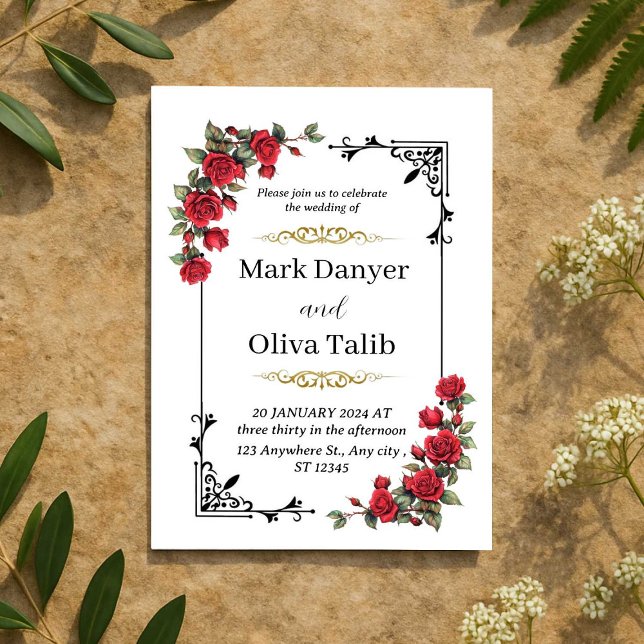 Faire-part de mariage | Conception élégante et per (Créateur téléchargé)