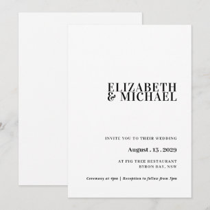 Faire-part de mariage contemporaine simple et mode