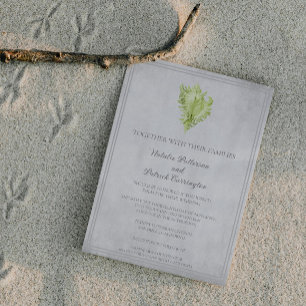 Faire-part de mariage Coque conique vert