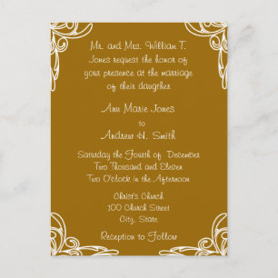 Faire-part de mariage Corners tourbillonne sur Car
