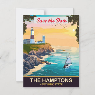 Faire-part de mariage côtier aux Hamptons New York