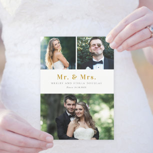 Faire-part de mariage couleur éditable Collage pro