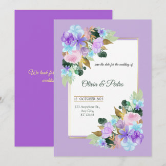faire-part de mariage couleur lavander