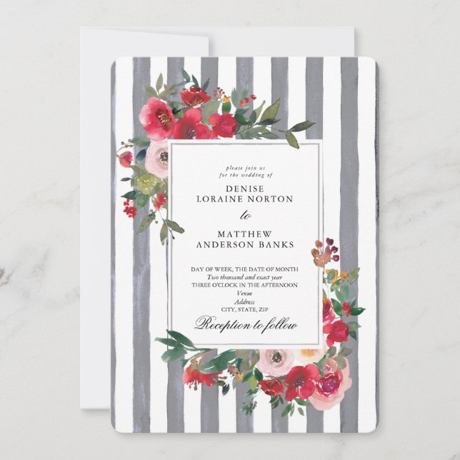 Faire-part de mariage couleur pierre ciselée (Devant)