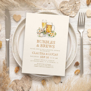 Faire-Part de Mariage Couple Bulles et Brasseries