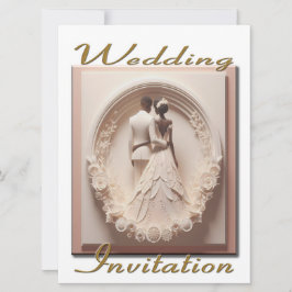 Faire-part de mariage Couple dans un cercle de fle
