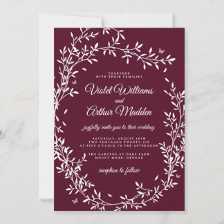 Faire-part de mariage Couronne botanique de Bourgo