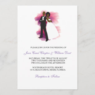 Faire-part de mariage d'Afro-américain