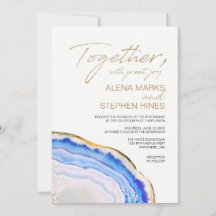 Faire-part de mariage d'âge bleu