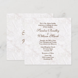 Faire-part de mariage d'apparence en granit