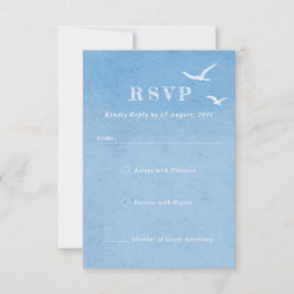 Faire-part de mariage d'aquarelle ciel bleu clair