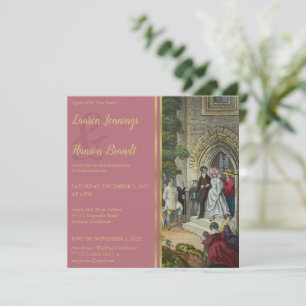 Faire-part de mariage d'art de mariée et de chambr