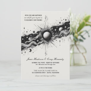 Faire-part de mariage de bande céleste