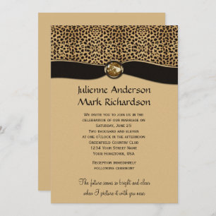 Faire-part de mariage de bijoux en ruban FAUX Empr