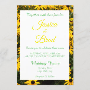 Faire-part de mariage de Black Eyed Susans