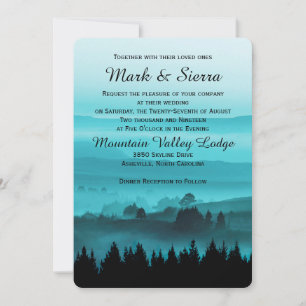 Faire-part de mariage de Blue Rustic Mountain