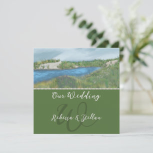 Faire-part de mariage De Bord De Mer Peint Élégant