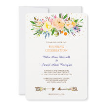 Faire-part de mariage de bouquet floral