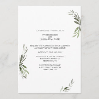 Faire-part de mariage de branches minimalistes