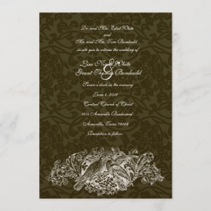 Faire-part de mariage de Brocade Brown de Loves