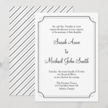 Faire-part de mariage de cadre élégant