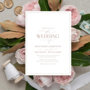 Faire-part de mariage de calligraphie Rose Dusty m