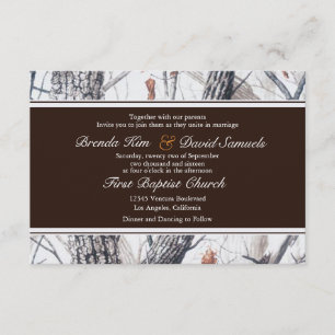 Faire-part de mariage de Camo d'hiver