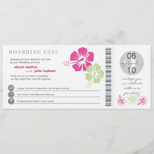 Faire-part de mariage de carte d'embarquement