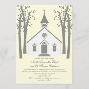 Faire-part de mariage de chapelle Whimsical