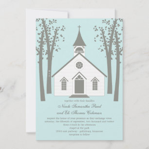Faire-part de mariage de chapelle Whimsical