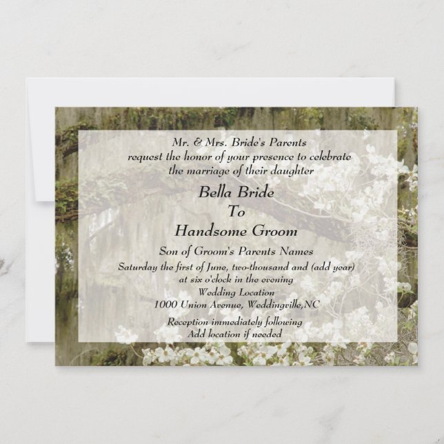 Faire-part de mariage de charme du Sud (Devant)