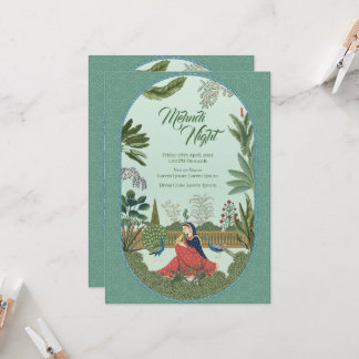 Faire-part de mariage de conception de Mughal