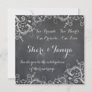Faire-part de mariage de conception de tableau noi