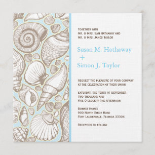 Faire-part de mariage de coquillage