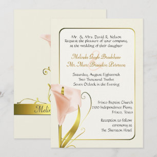 Faire-part de mariage de corail élégant de