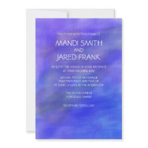Faire-part de mariage DE COULEUR D'EAU PURPLE