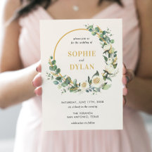 Faire-part de mariage de couleur modifiable à bouc